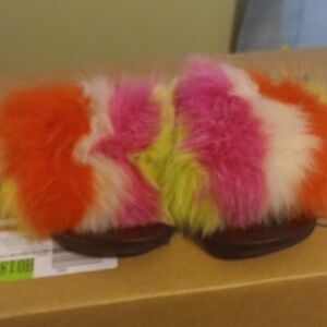 Colorful Furry Slippers